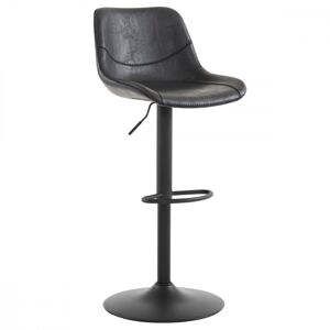 AUTRONIC AUB-714 BK Židle barová, černá ekokůže, kov černá